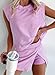 KevaMolly Womens Travel Outfits Summer Lounge Set 2 Pieces Mineral Wash Cotton Tank Top Lined Split Athletic Skirt Set Orchid Petal S
