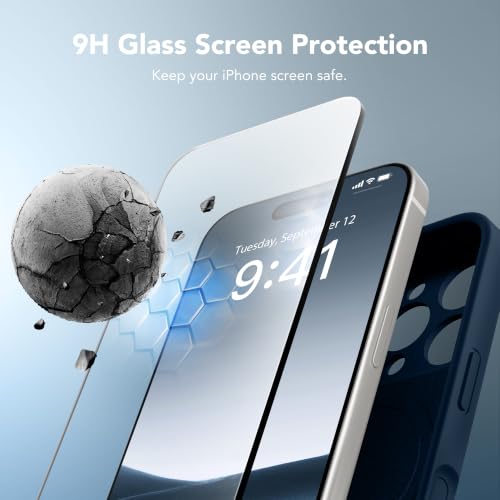 Image of Magnetic for iPhone 16 Pro Max Case Silicone Cobalt Blue