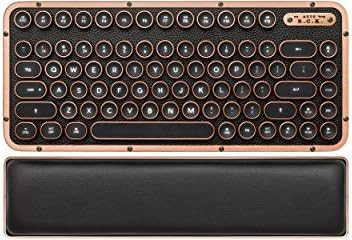 AZIO Retro Compact Keyboard (Artisan) - Luxury Vintage Backlit Mechanical Keyboard with Arm Rest