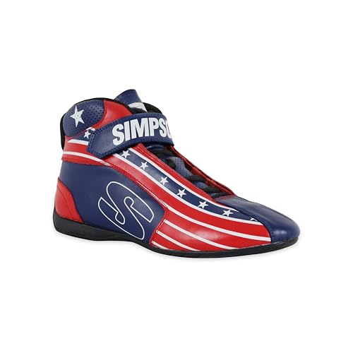 SIMPSON Racing DX2105P DNA X2 Shoes Pair Adult Size 10.5 Patriot Multicolor