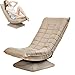 Rotation à 360 °Chambre à Coucher Pliant Chaise pivotante chauffeuse 3 Positions réglable Dossier éponge Haute densité Siège Famille Bureau Jeux Lecture Repos méditation fauteuils de Salon-Kaki
