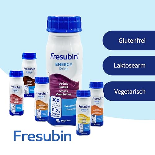 Fresubin Energy Drink - Mischkarton Hochkalorische Trinknahrung von Fresenius Kabi in 6 Geschmacksrichtungen, 300 kcal pro Flasche (200 ml (24er Pack), Mischkarton)