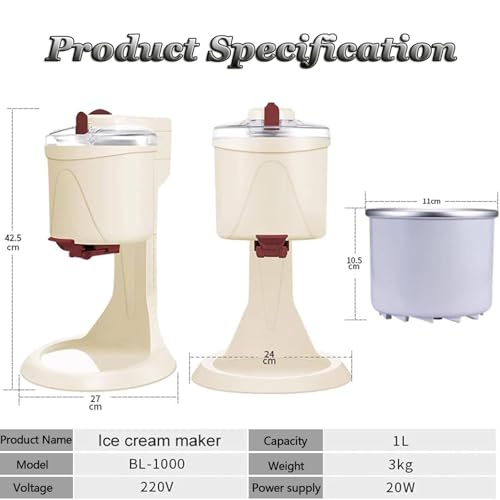Haushalts-Eismaschine,Softeismaschine,automatische Mini-Frucht-Softeismaschine für die Küche zu Hause, tragbare Mini-Mixer-Eismaschine-220V – Bild 7