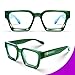VISOONE Blue Light Blocking Glasses with TR90 Rectangle Frame and Chic Preppy Look for Women Men RIVER