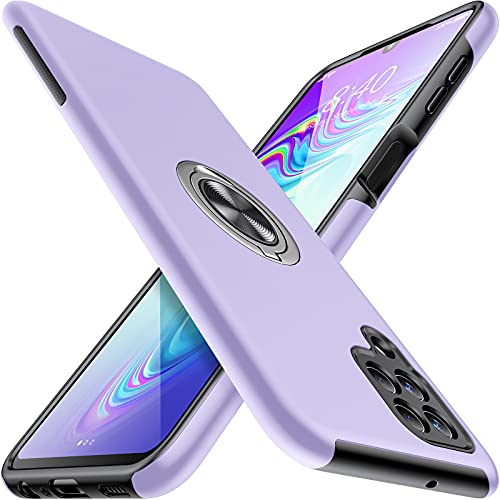 AOUIA Coque pour Samsung Galaxy A22 4G, [Cadre en TPU + Dos Rigide du PC] [Résistant aux Rayures] [Étui Antichoc], Housse Mince pour Samsung A22 4G 6.4'' (Mauve) Cover
