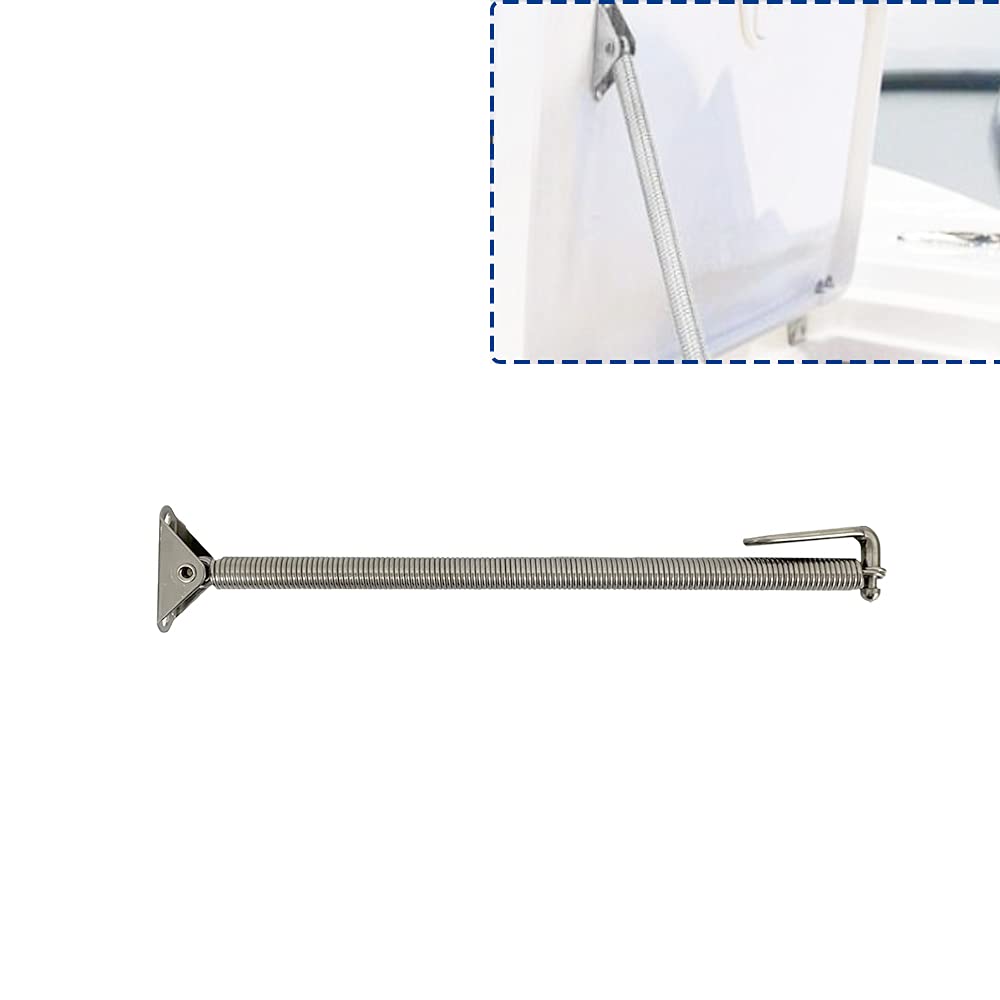 Support à ressort pour trappe en acier inoxydable avec boulon en U et plaque en forme de L pour couvercle de plaque, porte, couvercle, armoire, fenêtre, 20,6 cm ou 25,4 cm