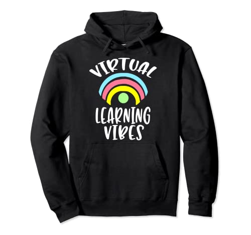Virtual Learning Vibes Lernen Schule Schüler Lehrer Geschenk Pullover Hoodie
