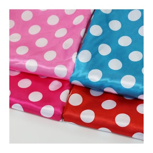Tissu à pois charmeuse anti-plis pour projets de couture faciles - 3