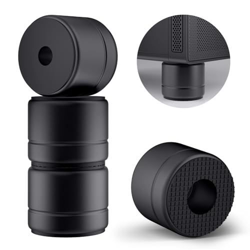 Speaker Isolation Feet 1 Inch Aluminum Turntable Isolation Feet Anti-Vibration Speaker Isolation Pads for Subwoofer Audio Equipment PC Case Feet with Non-Slip Rubber Rings - 30 * 25mm 4 Pack