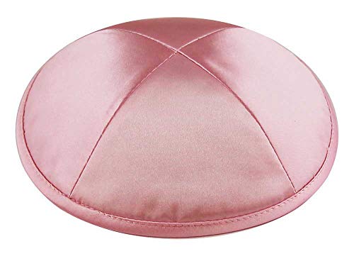 Image of Zion Judaica Deluxe Satin Kippah Yarmulkes for Kids Teens & Adults Skullcaps 6.25 inch Multi-Color Options 4 Panel Design