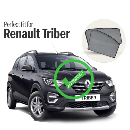 Image of Autofact Car Sunshades for Renault Triber, UV Protection, Useful Car Accessories, Custom fit Sun Shades for Side Windows, Set of 6