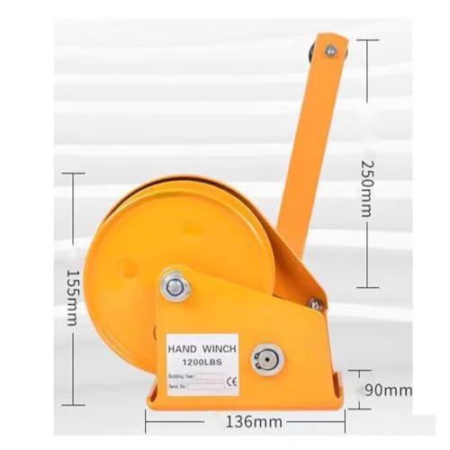 Polipasto manual metálico para cuerdas 1200 lb portátil miniatura 5
