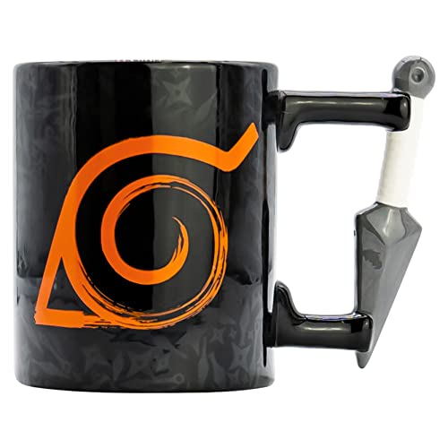 ABYSTYLE Taza de café y té de cerámica con forma de Naruto Kunai Konoha en 3D