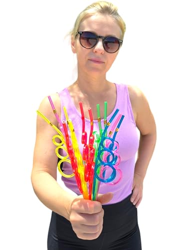 Pitillos divertidos Crazy Loop de 26.67 cm, 12 unidades miniatura 3