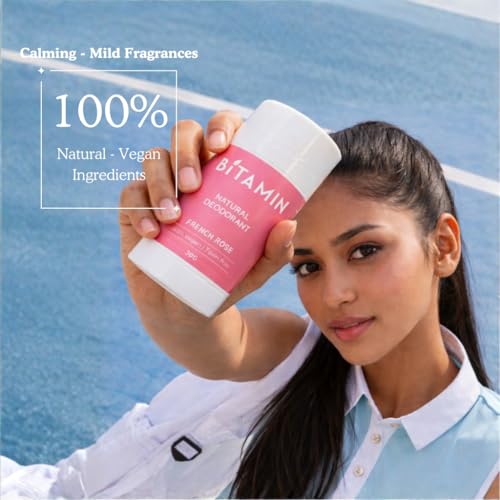 Image of Bitamin Natural Deodorant Underarm Roll On with 5% Vitamin C | Natural Deodorant for Men & Women | Made in India | No Aluminium, No Alcohol, No Parabens & No Triclosan | 8 Hour Odour Control | Lavender - 30g (Pack of 1)