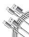 Produktbild Anker USB C Kabel [2 Stück] 1,8 m doppelt-geflochtenes Nylon Type C Ladekabel, für Samsung Galaxy S8 S8+ S9 S9+, HTC 10, Sony XZ, LG V20 G5 G6, Xiaomi 5 (Silber)