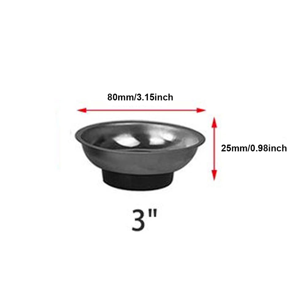 Lot De 2 Bols Magnétiques En PVC - Plateau Aimanté Pour Vis, Boulons Et Outils, 15,2 Cm