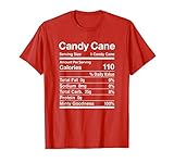 Candy Cane Nutrition Facts Christmas Matching T-Shirt