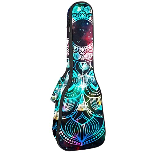Housse ukulélé soprano concert ténor sac rembourré 10 mm mandala de galaxie