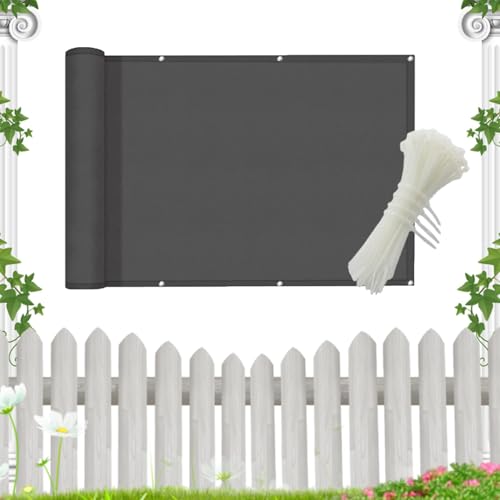 Zuasdvnk Brise-vue pour balcon - Panneau de clôture de balcon - 157,48 x 35,43 pouces - Bâche de protection pour pare-brise de terrasse - Tissu en maille - Pour clôture de terrasse