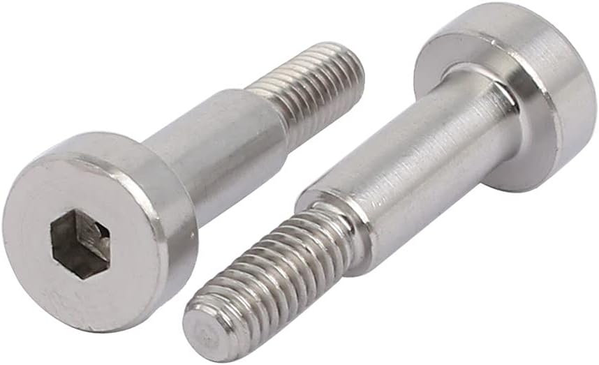 Sourcingmap 5pcs 304 Stainless Steel Hex Socket Shoulder Bolt 5mm Shoulder Dia 12mm Shoulder Length M4 Thread - Image 4