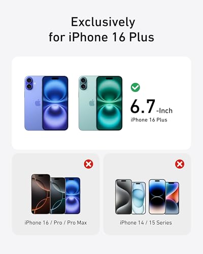 Image of Anker Magnetic Ring Stand for iPhone 16 Plus Case, Silicone Finger Ring Grip Stand Holder, Military Grade Drop Tested, Compatible with MagSafe, Built in Kickstand, Soft Edge Anti-Fingerprint, Blue