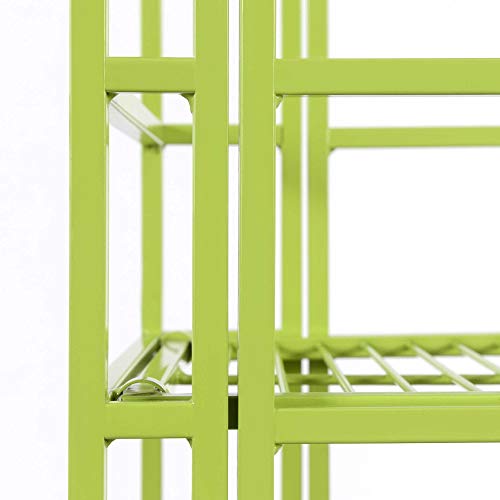 Image of Convenience Concepts Xtra Storage Shelves - 5-Tier Folding Metal Storage Shelves, Closet Organizer for Office, Laundry Room, Bedroom, Garage, Kitchen, Bathroom, Lime Green