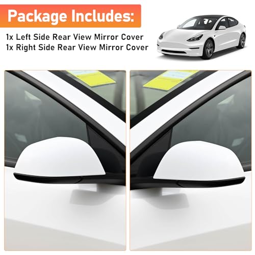 Coques rétroviseurs Tesla Model 3 blanc nacré - Accessoires de rechange extérieur 2017-2023 - 6
