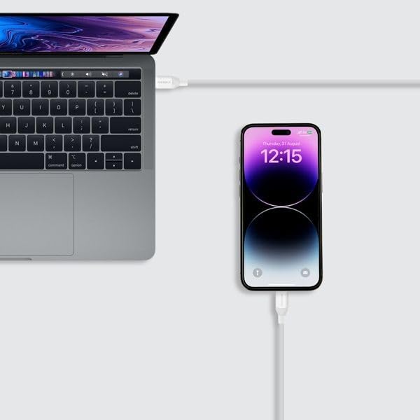 MOMAX DL53W 1-Link Flow CL USB-C to Lightning Kablo 1.2m White