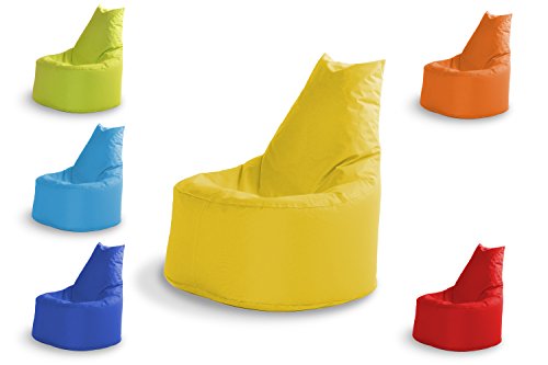 MINDERIM Sitzsäck Outdoor & Indoor Sitzsack Gaming Sessel für Kinder und Erwachsene Sitzsäcke Bean Bag Chair Geeignet Fertig Befüllt mit Styropor Füllung EIN Lounge Sitzkissen 100% Wasserfest Gelb
