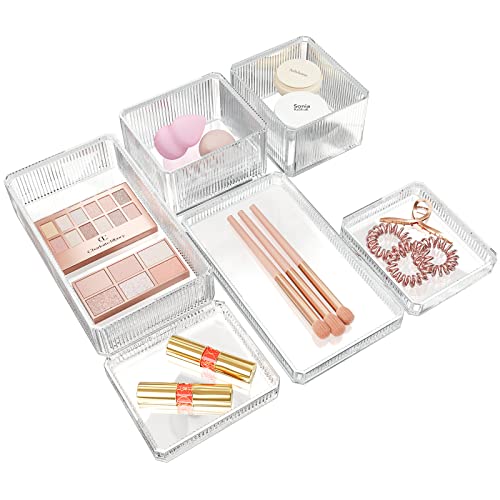 Lolalet 6 Organiseurs Tiroir pour Maquillage et Cosmétiques, Boîte Stockage en Polystyrène, Mettre de l’Ordre pour une Variété d'Articles Cover