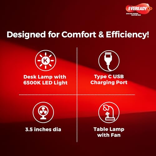 Image of Eveready FE06 Everflo Aries Rechargeable Fan, White