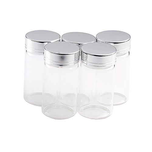 Jarvials12個セット50ML銀色アルミニウム蓋 ガラス瓶,絶妙で美しい DIYホリデーギフト 祝日の贈り物 結婚式の装飾小さな贈り物最良の選択, 適している 収納する 茶の葉 ふんまつ えきたい とうがらし調味料貯蔵し (50CC, 銀色)