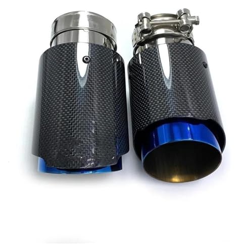 Tubo de escape único azul para E46 E90 CX4 silenciador brillante con salida lisa