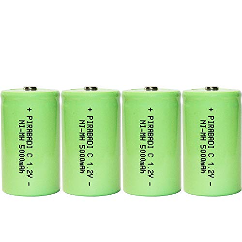 Set di 4 batterie ricaricabili C 1.2 V 5000 mAh LR14 R14 HR14 ACCUMULATORE NI-MH Eccellente prestazione Bassa Auto-Scarica Ideale per Telecomando Giocattoli Strumenti Radio ecc.