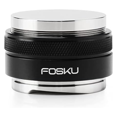 53mm Coffee Distributor and Tamper, FOSKU Stainless Steel Coffee Leveler, Espresso Accessories Cover