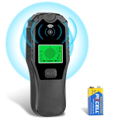 Buscador de Pernos, Detector de Pared, Detector Cables y Tuberias, Localizador escáner de Pared multifunción para el Centro y el Borde del Tubo de Vigas de Madera, Alambre de CA de Metal