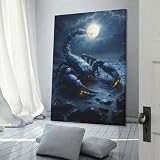 sinyumoney Giant Scorpion Under Moonlight Leinwandposter, 