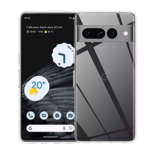 Ouksea Coque Compatible avec Google Pixel 7 Pro, Transparente Housse Etui Ultra Mince HD Clair TPU Anti-Rayures Protection Case Silicone Souple Cover pour Google Pixel 7 Pro Cover