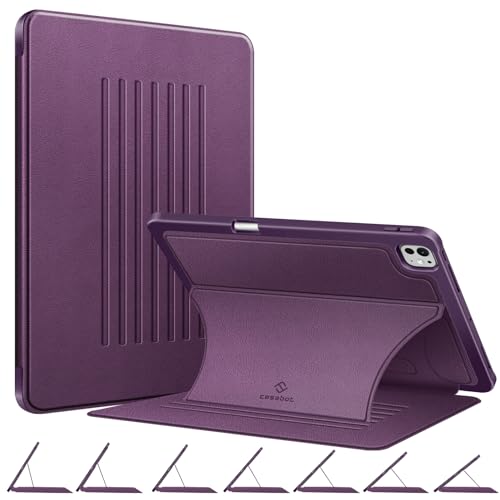 Etui iPad Pro 13 M5 fixation magnetique 7 angles housse antichoc avec rangement stylet