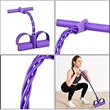 Foot Pedal Resistance Band, 1 Purple Exercise Equipment for Home Use, Full Body Workout for Gym Enthusiasts, Yoga and Sit Up Exercise Equipment for Strength Training - Image 6