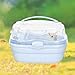 Baoblaze Portable Hamster Carrier Cage Carrying Case Lightweight for Chinchillas 360° Transparent Window 20x16x15cm Ventilation Design, Blue