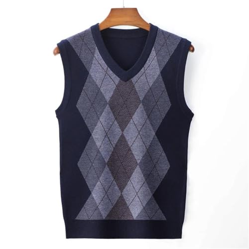 Men’S Knit Sleeveless V-Neck Vest Vintage Thin Flat Knitted Tank Top2