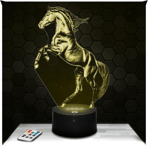 Lampephoto.fr - Lámpara 3D Caballo de Pie, Decoración de Colección Animal, Equitación, Idea de Regalo para Hombre y Mujer, Objeto Caballo, Pie, Luz Nocturna para Adultos, Decoración de Dormitorio TOP