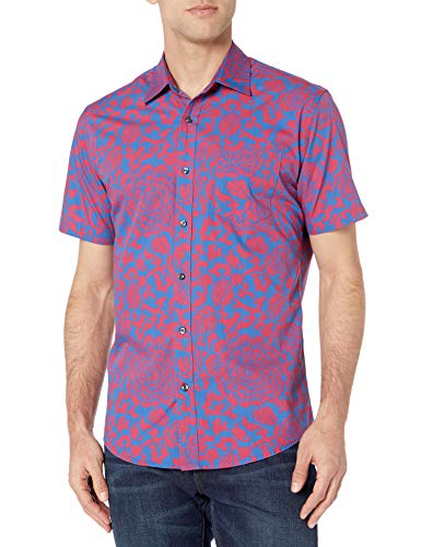 Image of Amazon Essentials Men's Regular-Fit Short-Sleeve Poplin Shirt, Collared, Washed