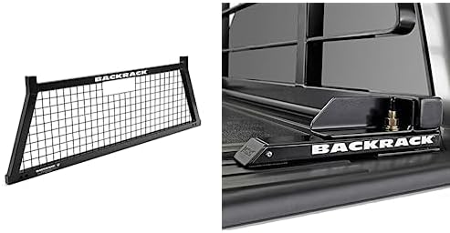 RealTruck Backrack Safety Rack Frame + Hardware Kit for use w/Low-Profile Tonneau Cover, Combo | No Drill, Black | 10800 + 40167 | Fits 2019-2025 Dodge RAM 1500 All beds w/o RAMBOX Cargo MGMT