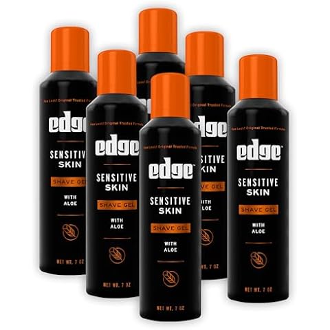 Edge Shave Gel for Men, Sensitive Skin with Aloe, 7 Ounce (Pack of 6) Cover