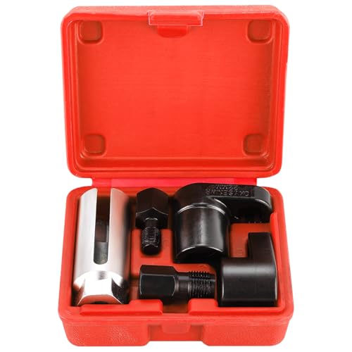 Acymner 5PCS O2 Sensor Removal & Thread Chaser Tool Set | O2 Sensor Socket Set for Automotive Oxygen Sensors, Oxygen Sensor Socket Set, 22mm Offset Wrench with 3/8