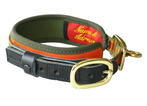 Niggeloh Hundehalsung Deluxe, Orange-Oliv, S