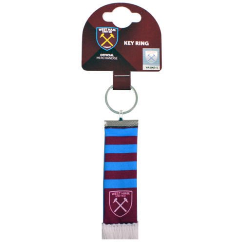 West Ham United FC Football Club Bar Scarf Keyring Gift